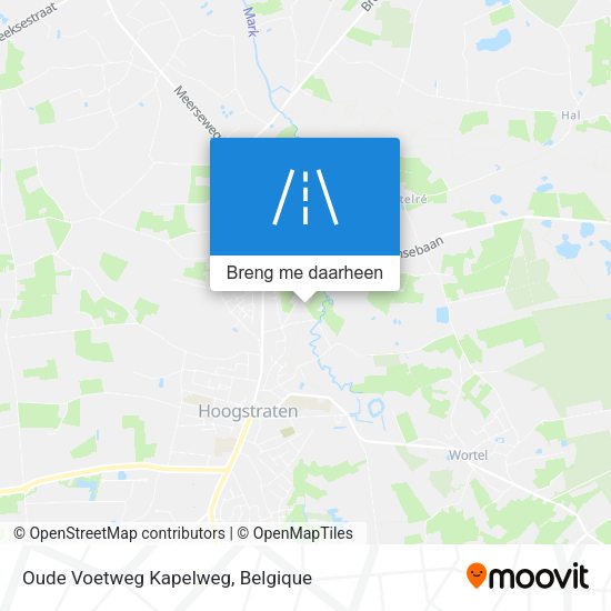 Oude Voetweg Kapelweg kaart