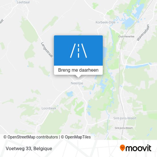 Voetweg 33 kaart