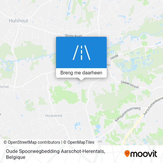 Oude Spoorwegbedding Aarschot-Herentals kaart