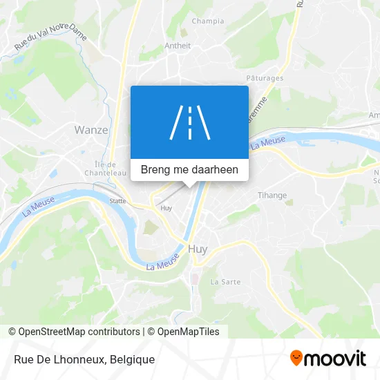 Rue De Lhonneux kaart