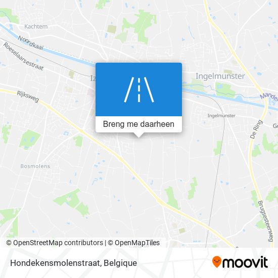 Hondekensmolenstraat kaart