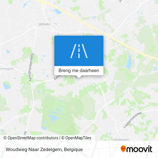 Woudweg Naar Zedelgem kaart