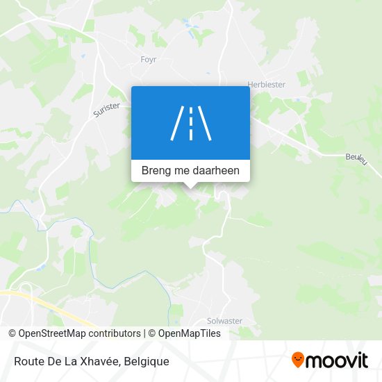Route De La Xhavée kaart