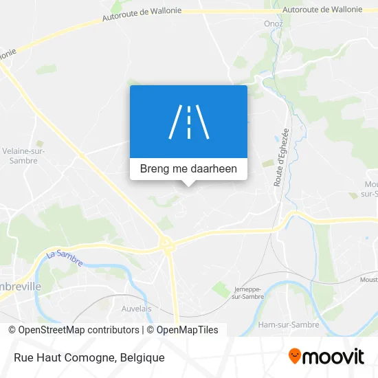 Rue Haut Comogne kaart