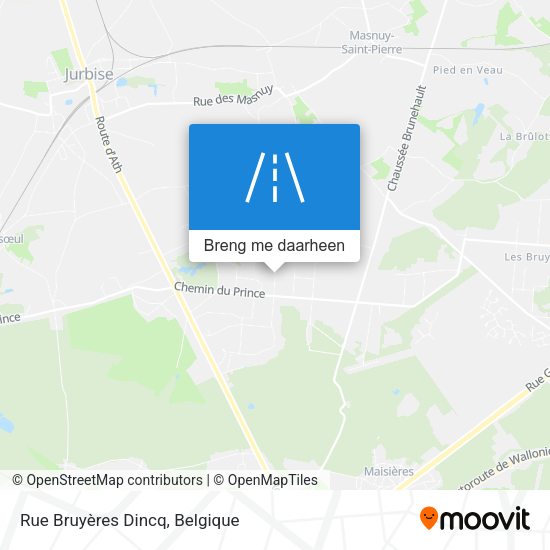 Rue Bruyères Dincq kaart
