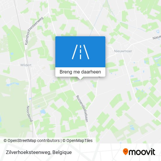 Zilverhoeksteenweg kaart