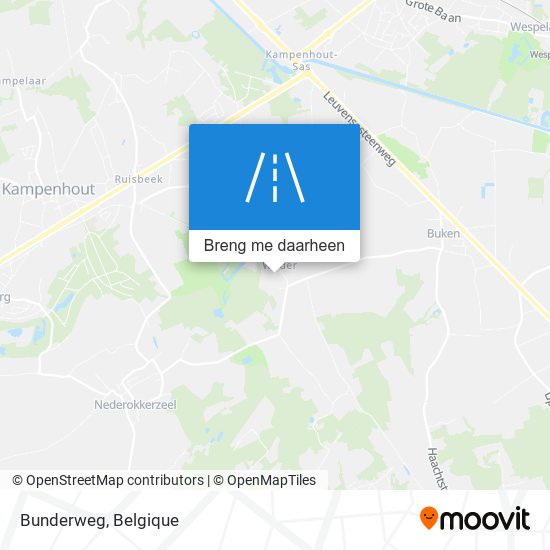 Bunderweg kaart