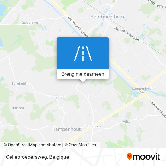 Cellebroedersweg kaart