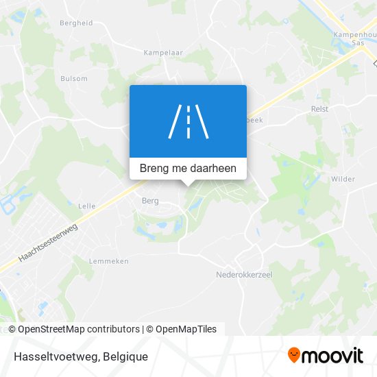 Hasseltvoetweg kaart