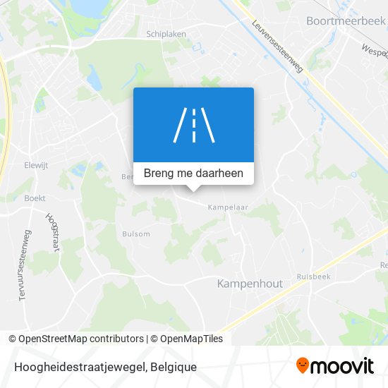 Hoogheidestraatjewegel kaart