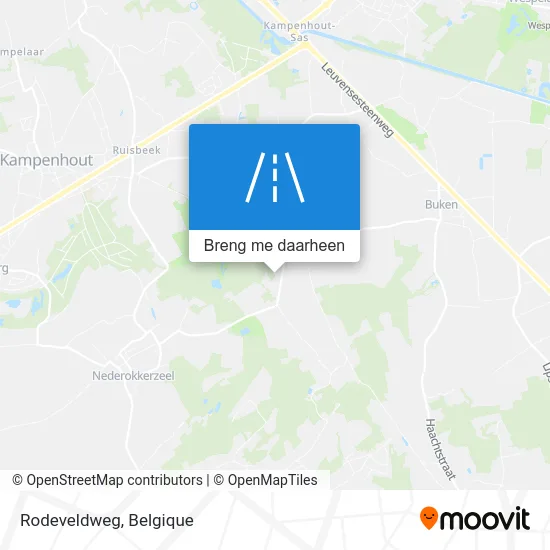 Rodeveldweg kaart