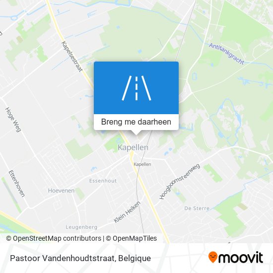 Pastoor Vandenhoudtstraat kaart