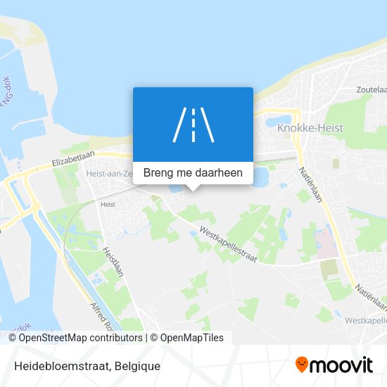 Heidebloemstraat kaart