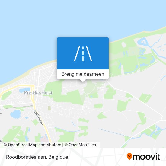 Roodborstjeslaan kaart