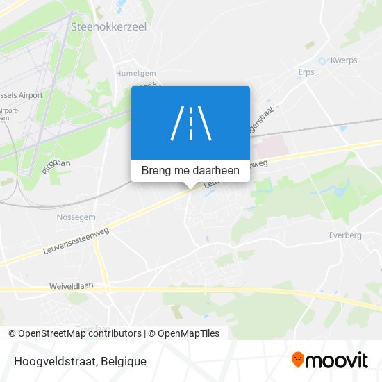 Hoogveldstraat kaart
