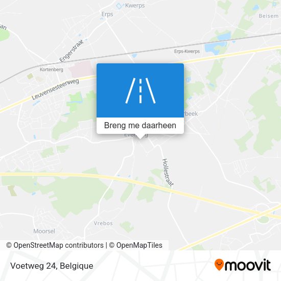 Voetweg 24 kaart