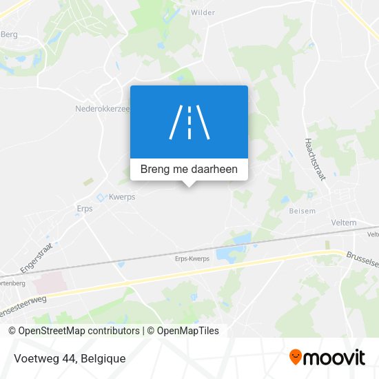 Voetweg 44 kaart