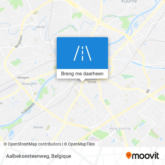 Aalbeksesteenweg kaart