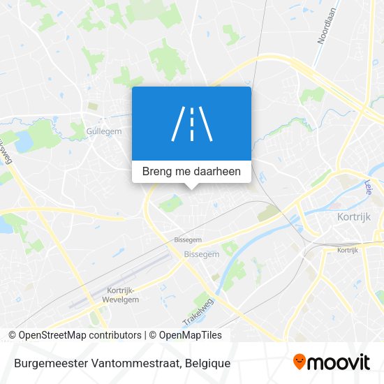 Burgemeester Vantommestraat kaart