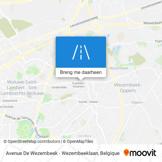 Avenue De Wezembeek - Wezembeeklaan kaart