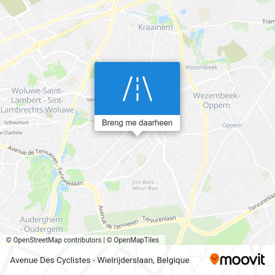 Avenue Des Cyclistes - Wielrijderslaan kaart