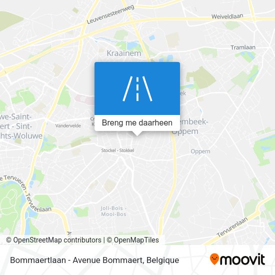 Bommaertlaan - Avenue Bommaert kaart