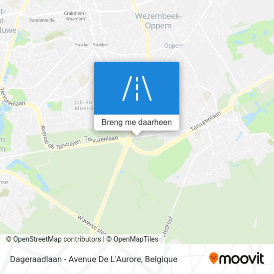 Dageraadlaan - Avenue De L'Aurore kaart