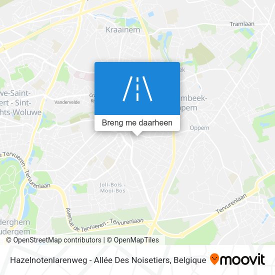 Hazelnotenlarenweg - Allée Des Noisetiers kaart