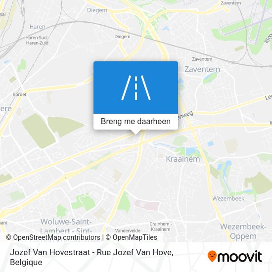 Jozef Van Hovestraat - Rue Jozef Van Hove kaart