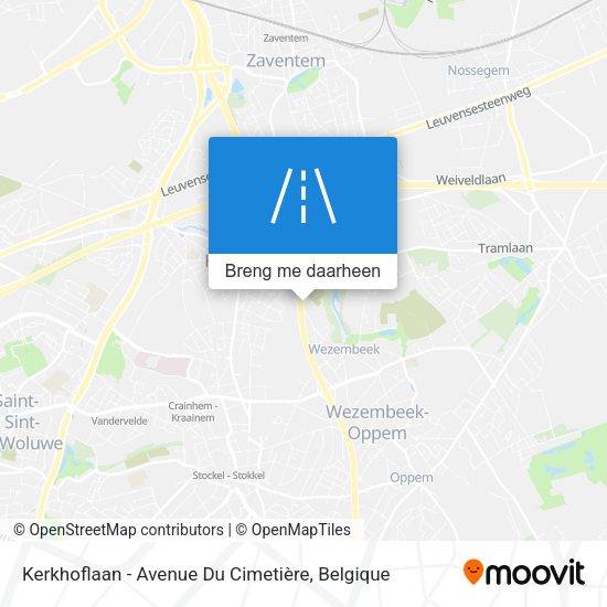 Kerkhoflaan - Avenue Du Cimetière kaart