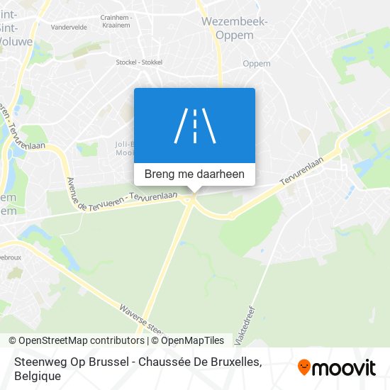 Steenweg Op Brussel - Chaussée De Bruxelles kaart