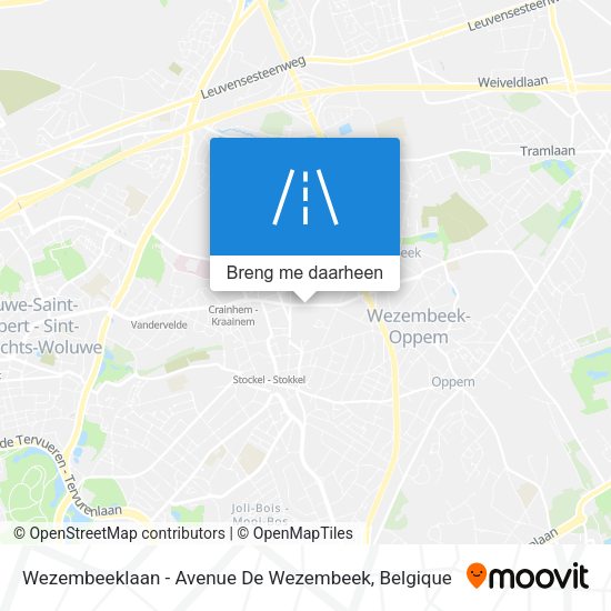 Wezembeeklaan - Avenue De Wezembeek kaart