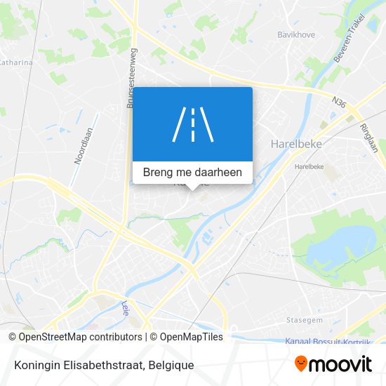Koningin Elisabethstraat kaart
