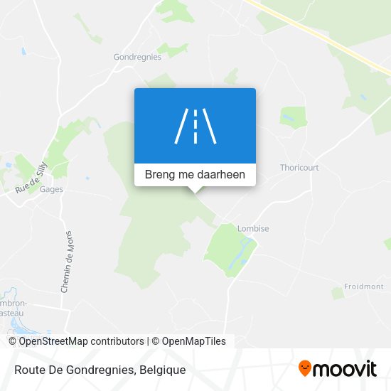 Route De Gondregnies kaart