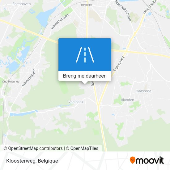 Kloosterweg kaart