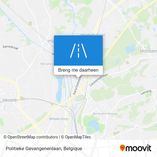 Politieke Gevangenenlaan kaart