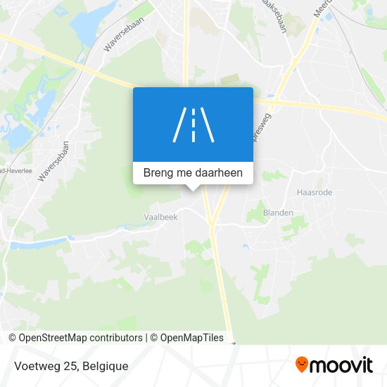 Voetweg 25 kaart