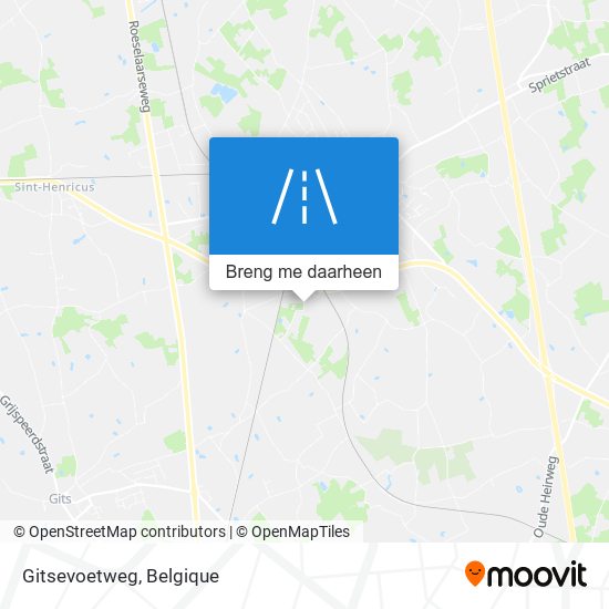 Gitsevoetweg kaart