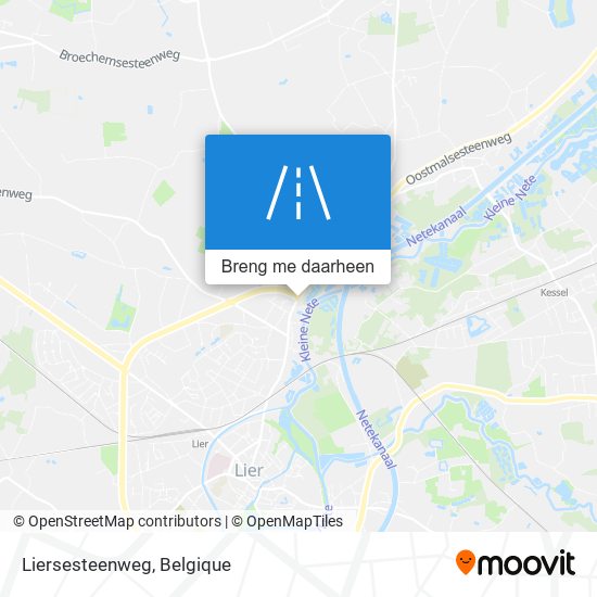 Liersesteenweg kaart