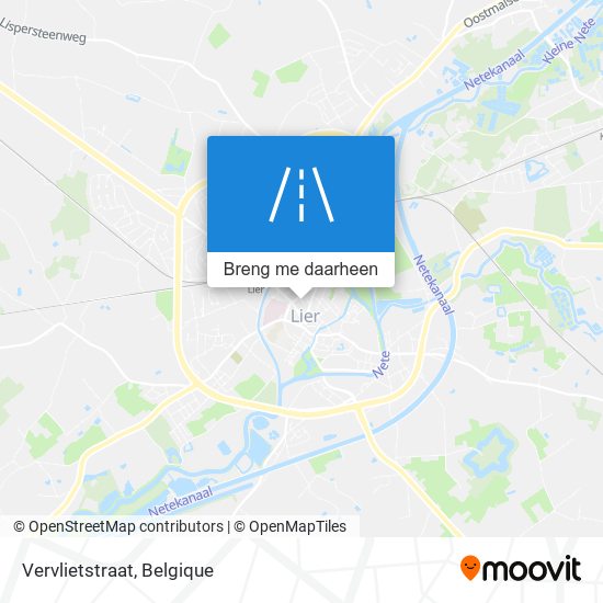 Vervlietstraat kaart