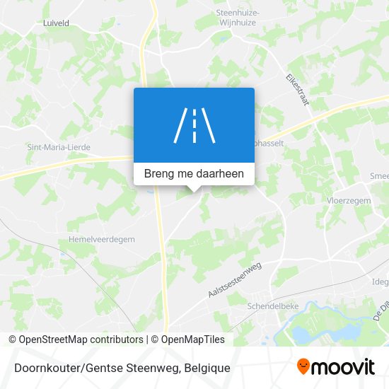 Doornkouter/Gentse Steenweg kaart