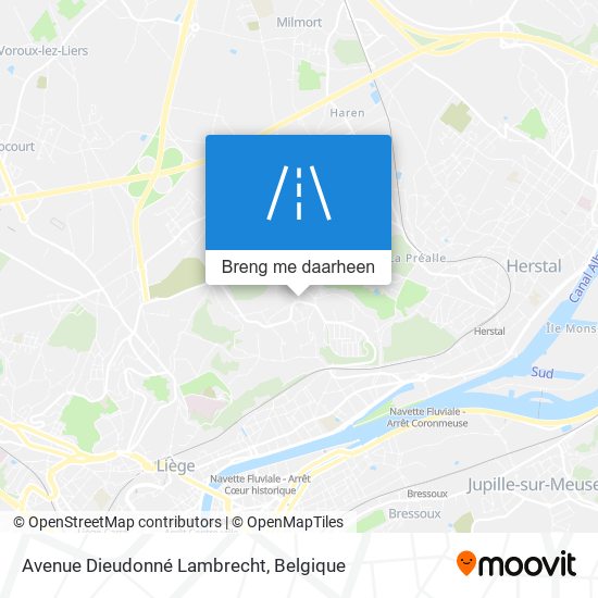 Avenue Dieudonné Lambrecht kaart