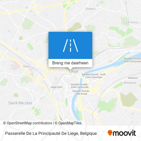 Passerelle De La Principauté De Liège kaart