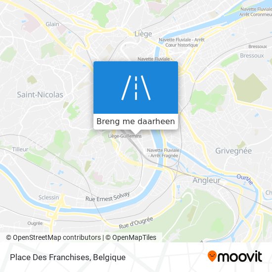 Place Des Franchises kaart