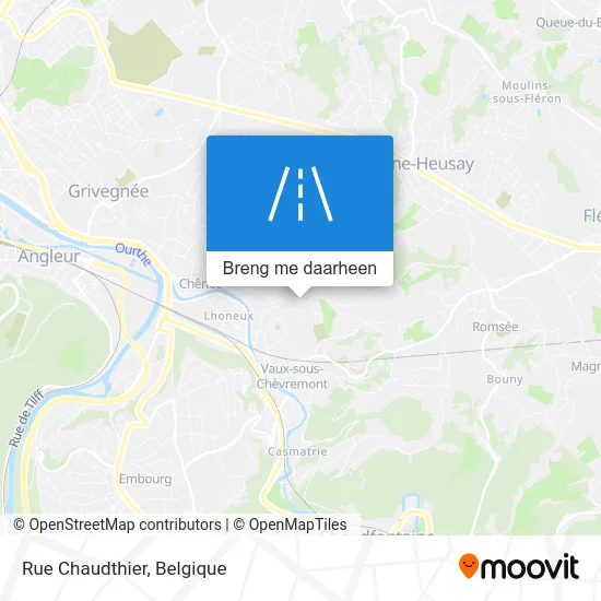 Rue Chaudthier kaart