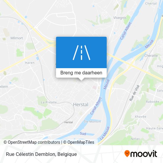 Rue Célestin Demblon kaart