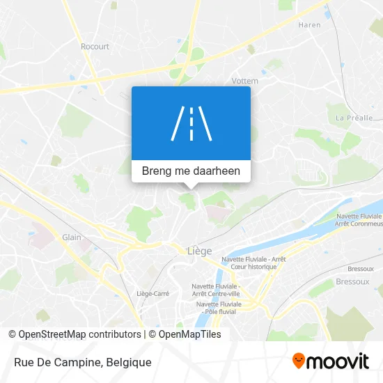 Rue De Campine kaart