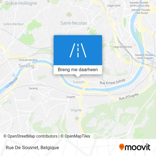 Rue De Souvret kaart