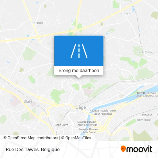 Rue Des Tawes kaart