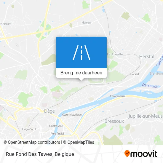 Rue Fond Des Tawes kaart